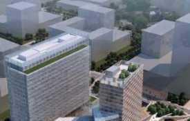 [成都]新颖造型93米高双塔商业综合体建筑设计方案文本