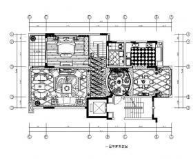 欧式风格跃层住宅设计CAD施工图(含效果图)