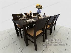 中式餐桌3Dmax模型 (19)