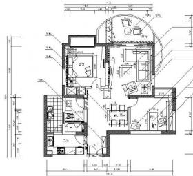[杭州]超现代二居施工图（含实景）