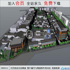 SK06415小区规划 江南风格 su模型