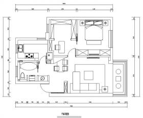 [江苏]现代简约65平小公寓设计施工图（附效果图）