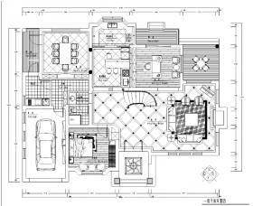 [湖南]某二层欧式别墅施工图及效果图