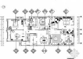 [湖北]温馨现代风格三居室样板房室内装修施工图（含实景...