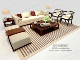 中式风格沙发组合3Dmax模型 (13)