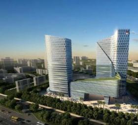 [深圳]高层弧线立面板式办公楼建筑设计方案文本