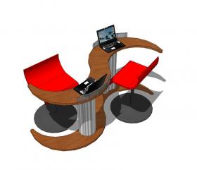 电脑桌SU模型 (7)