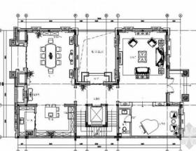[常州]繁华核心区法式三层别墅样板房装修施工图（含效...