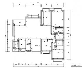 大观天下D2-2户型中式风样板房设计施工图（附效果图）