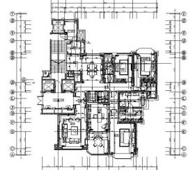 [太原]权威公司设计作品简欧大型住宅样板房施工图
