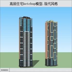 SU06554高层住宅，现代风格，33层