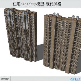 SU03364高层住宅，现代主义风格，33层