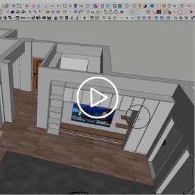 SU角线天棚模型创建-SketchUp教程