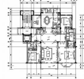 [南京]混搭古典大户型四居室施工图（含效果）