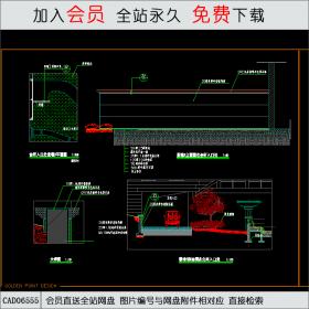 会所入口景墙大样图CAD