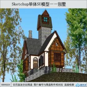 SK00223森林别墅su模型