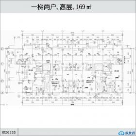 HX01133一梯两户,高层,169㎡