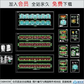 CAD04239某底商多层框架结构住宅楼建筑施工图CAD