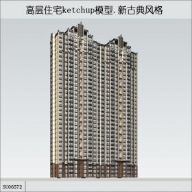SU06572高层住宅，西方新古典，33层