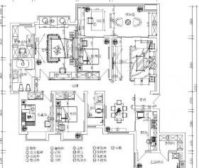 180㎡新中式佛系住宅施工图设计（附高清效果图）