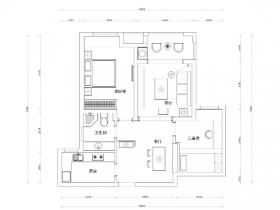 [江苏]徐州盛世孔雀城C户型样板房CAD施工图