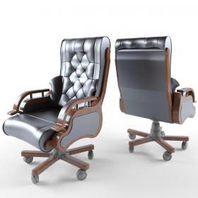 办公室3Dmax办公椅书房经理室家具室内设计办公用品