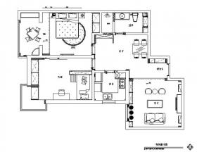 流浪者波西米亚主题二居室样板间设计施工图（附效果图）
