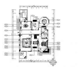 田园情怀主题样板间三居室施工图（含效果）