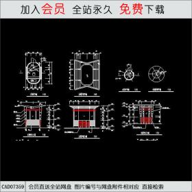 常见园林景观小品材质CAD