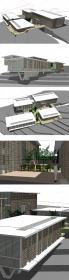 YH064现代山地餐厅茶室会所景观建筑模型su设计素材