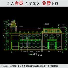 二层会所设计施工图CAD