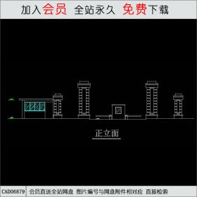 现代风格三号大门CAD