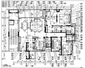 鼎峰源著三期三居室样板房设计施工图（附效果图+方案）