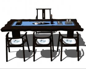 书桌茶桌 SU模型一 (4)