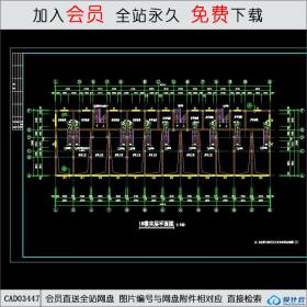 CAD03447带阁楼住宅建筑施工图