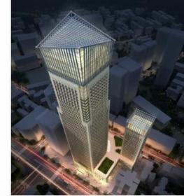 [四川]230米玻璃幕墙办公大厦单体建筑设计方案文本