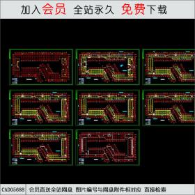 CAD05688学生宿舍建筑施工图二CAD