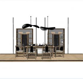 桌椅套装SU模型一 (4)