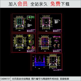 罗汉堂建筑图施工图CAD