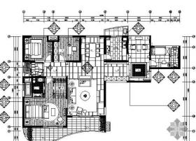 新古典奢华样板房四居室施工图（含效果）