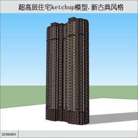 SU06594超高层住宅楼，西方新古典，35层