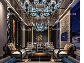 YH01902新古典酒店设计 奢华大气商业空间CAD施工图+方案效果