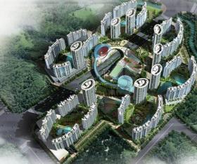 [广东]某高层住宅区规划及单体设计方案文本(含cad，动画...