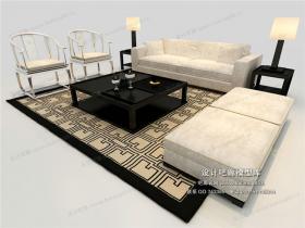中式风格沙发组合3Dmax模型 (25)