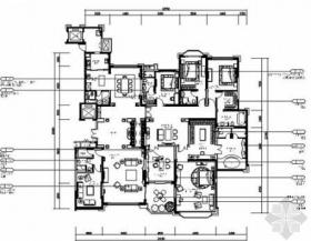 [吉林]古典欧式风格五居室样板房及标准电梯厅室内装修施...
