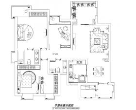 [西安]西安蔚蓝观园样板间整体设计施工图