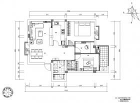 现代温馨家装施工图设计（附实景照片）