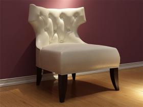 043-白皮沙发椅
