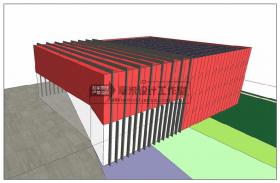 DB08237 电影院剧场SU模型 剧院音乐厅礼堂现代欧式 sketchup建...