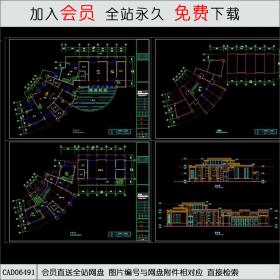 6-1商业会所设计CAD施工图